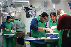 Leading Cardiothoracic Consultant Teaching Delegates During Wetlab