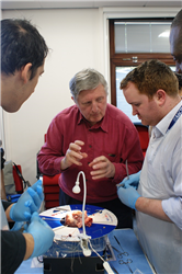 Proffesor Pepper teaching delegates at a Wet Lab 