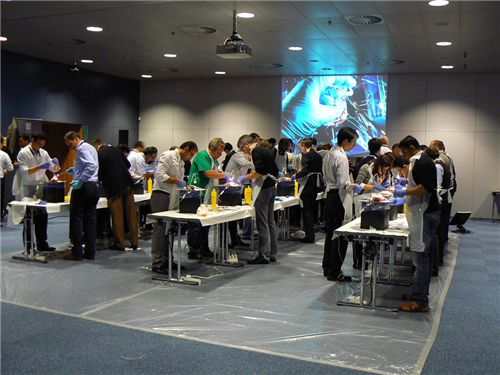 One of the main Wet lab rooms we ran at the 2012 European Association for Cardio-Thoracic Surgery meeting